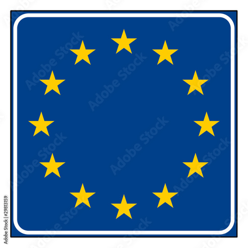 Blank European sign