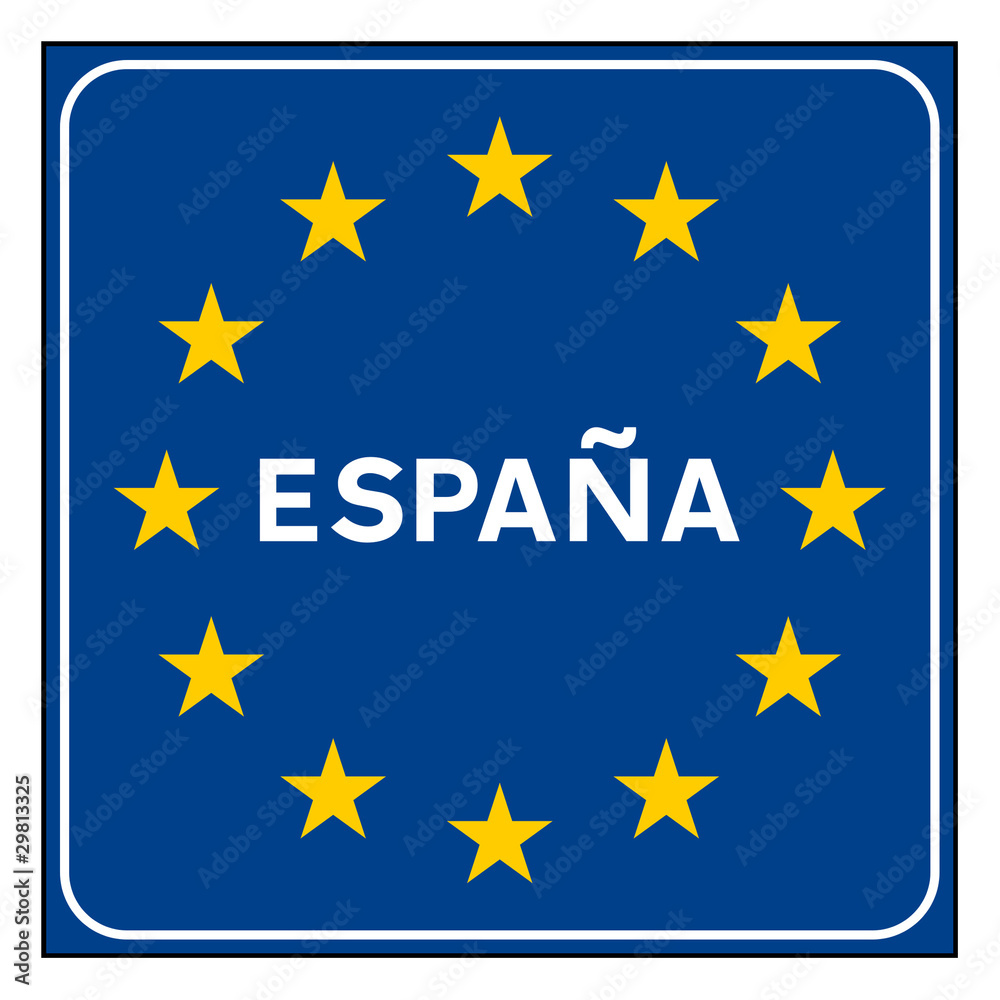 Spain or Spanish road sign