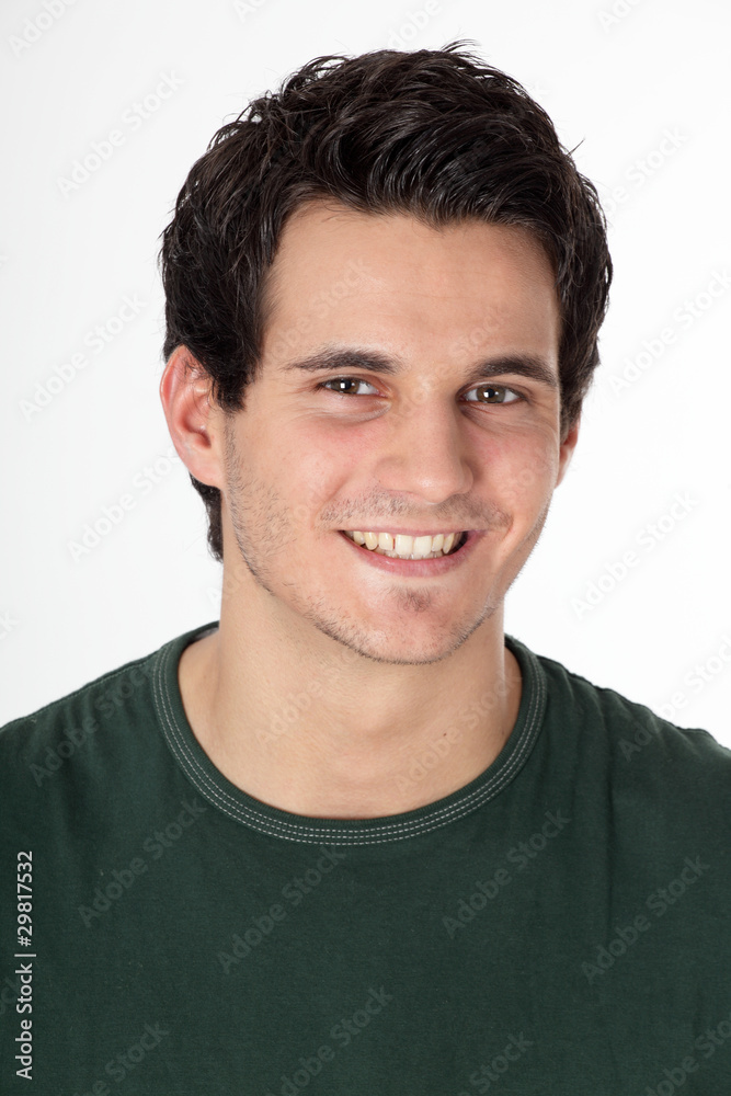 Fototapeta premium Portrait von einem jungen Mann lächelnd
