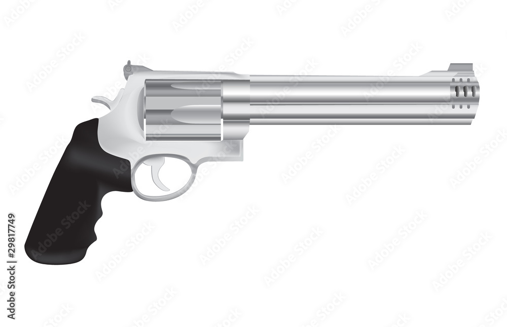 Gun and revolver illustration Gun and revolver illustration