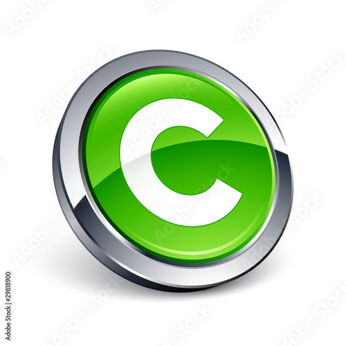 icône bouton internet copyright