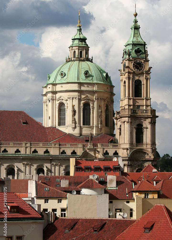 Splendid baroque church of Saint Nicolas, Prague, Czech republic