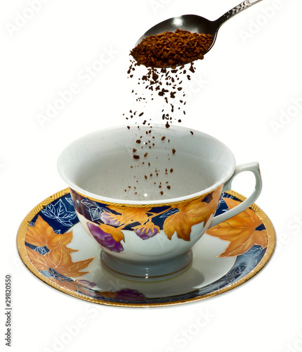 preparing instant coffee