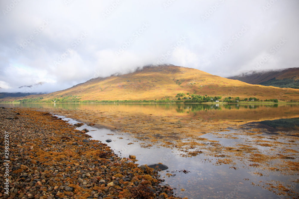 Mountain reflection in a Sottish lake Mountain reflection in a Sottish lake