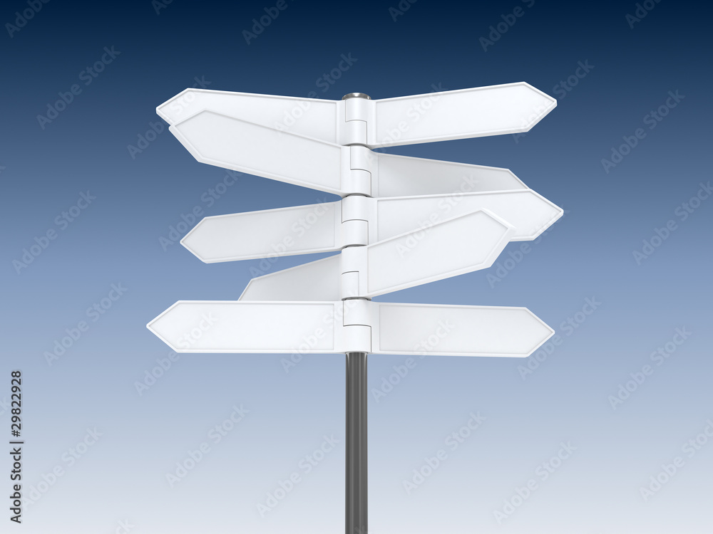 Blank sign post Blank sign post