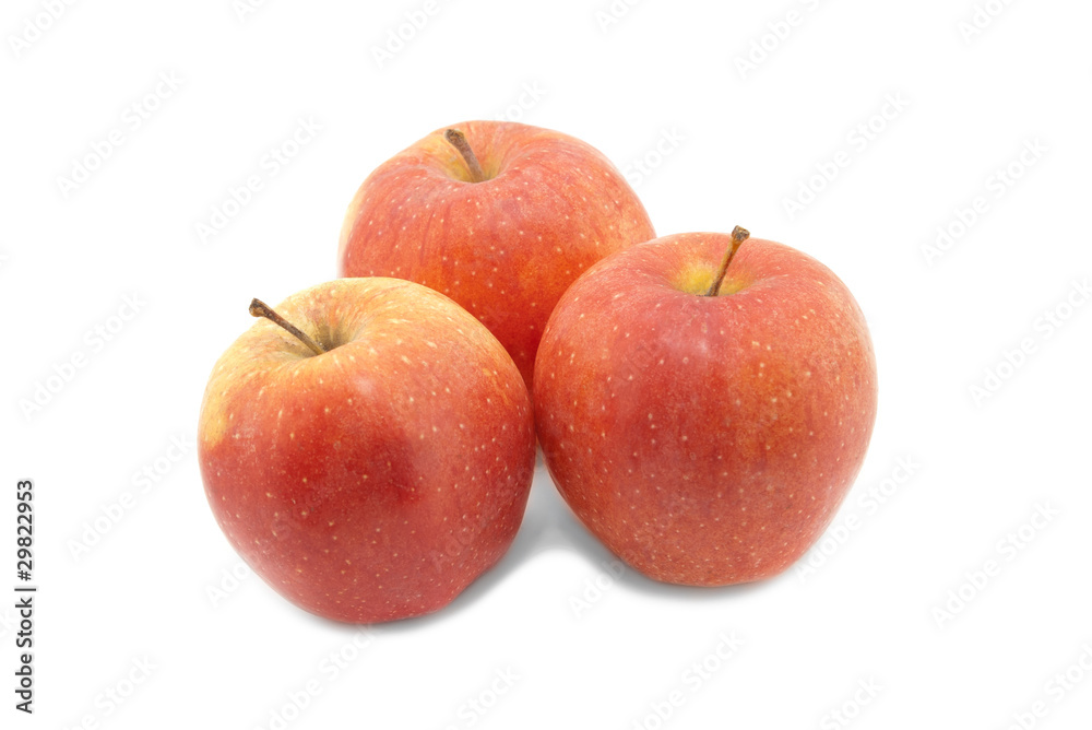 red apples isolated on the white background red apples isolated on the white background