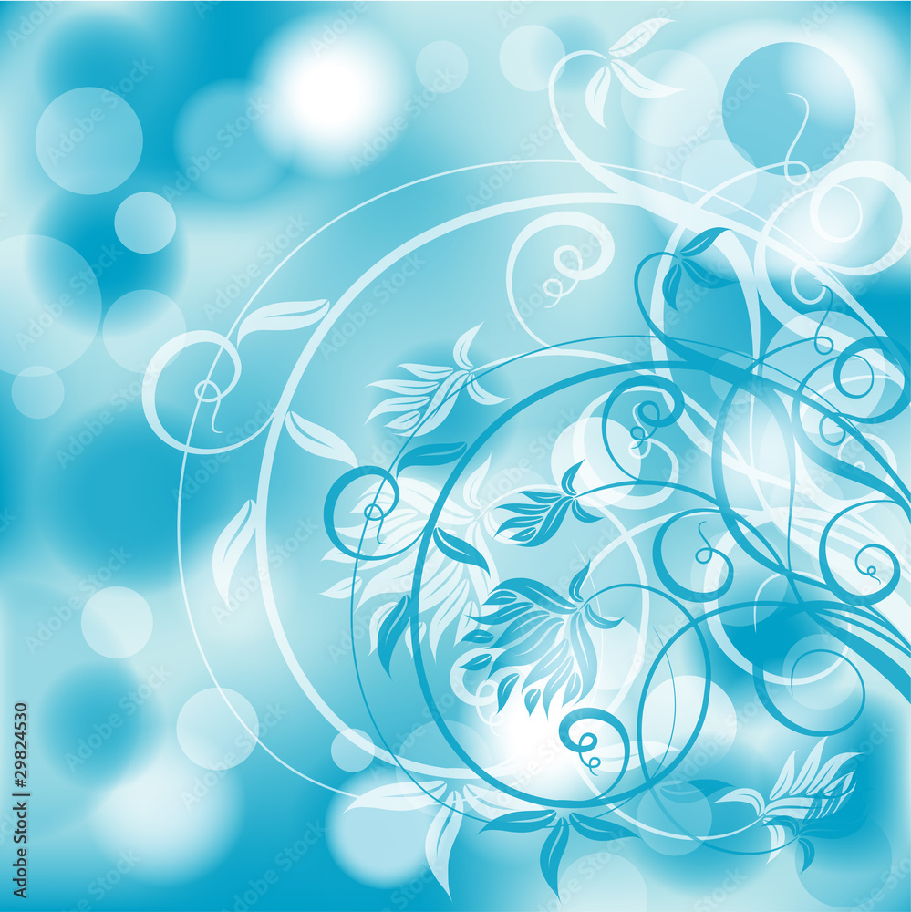 Floral abstract background, vector, eps10