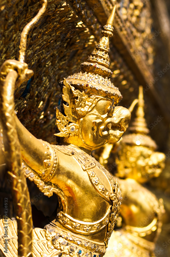 Garuda catch naga in Temple, Bangkok, Thailand Garuda catch naga in Temple, Bangkok, Thailand