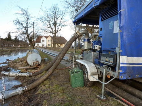 Pumpengruppe  für Hochwassereinsatz.