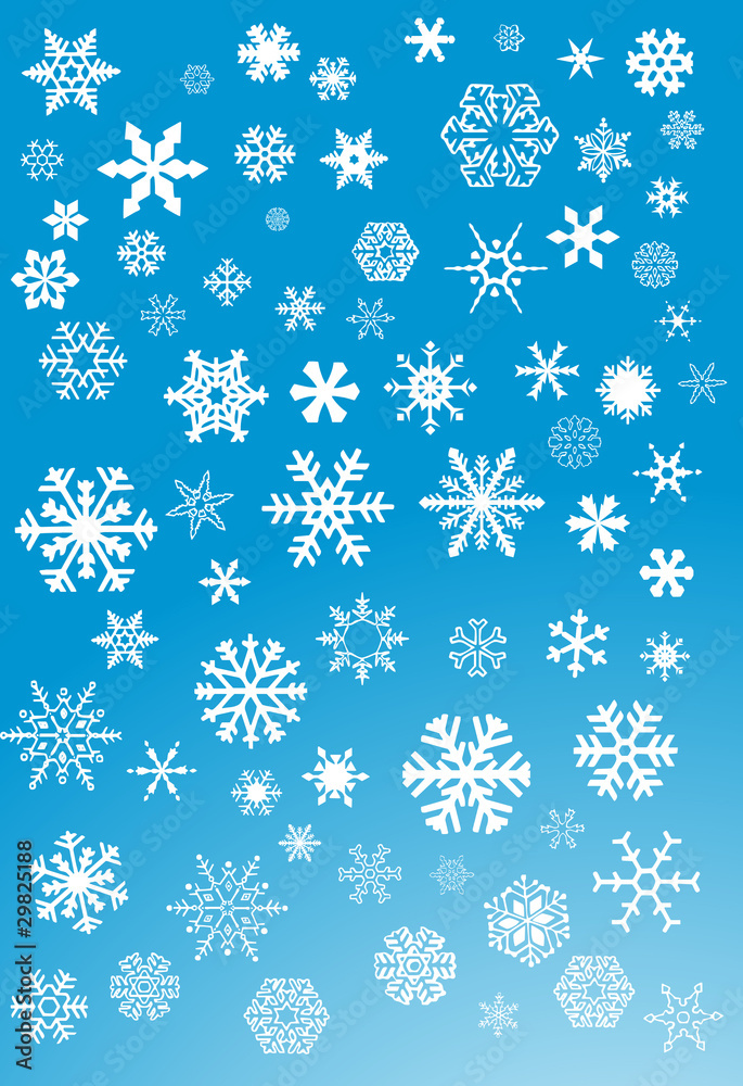 white snowflakes on blue background white snowflakes on blue background