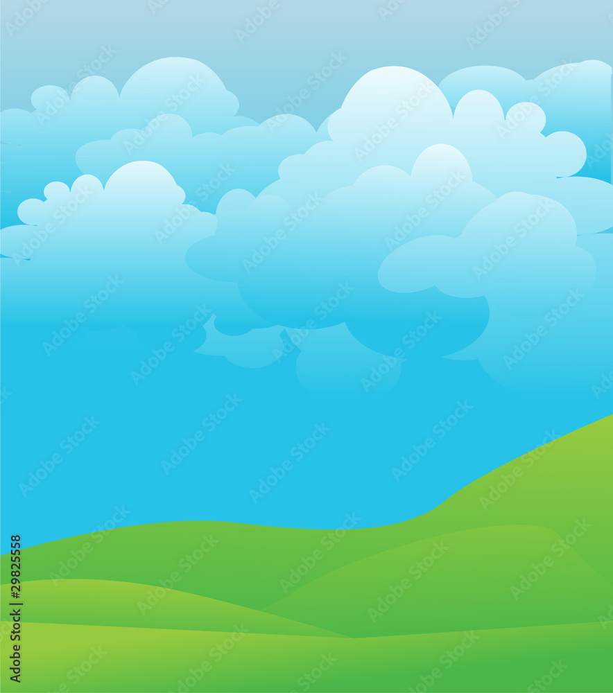 illustration blue sky