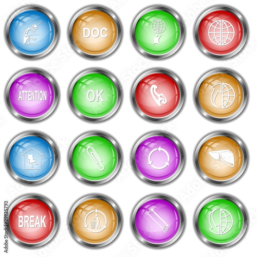 Vector set of computer keys