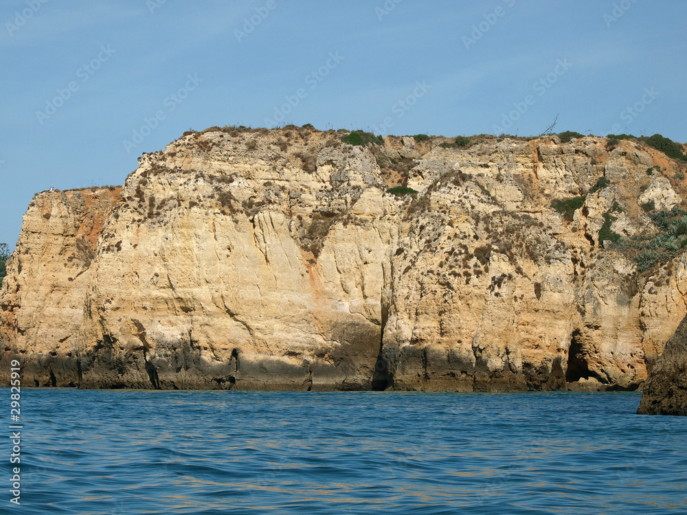 Picturesque Algarve coast between Lagos and the Cap Vincent