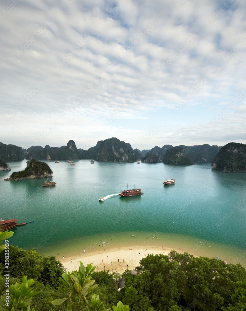 Ha Long Bay, Vietnam- Picture from top of a mountain.