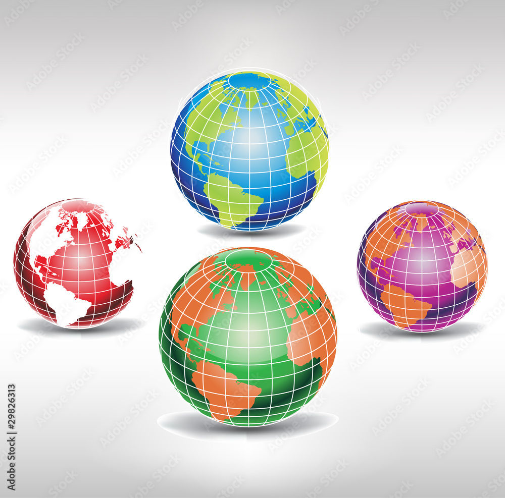 Obraz premium Vector globe