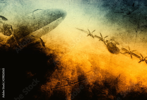 Retro aviation, durk grunge background photo