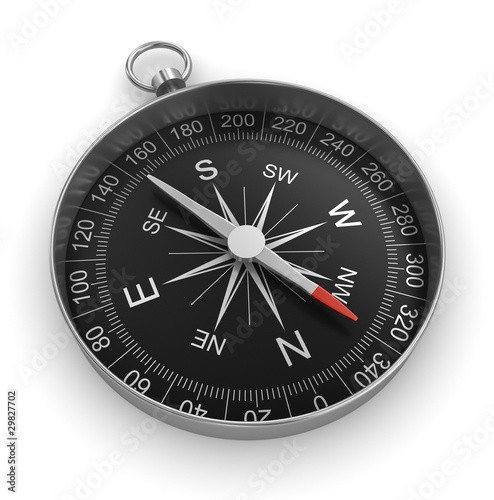 compass chrome on white background
