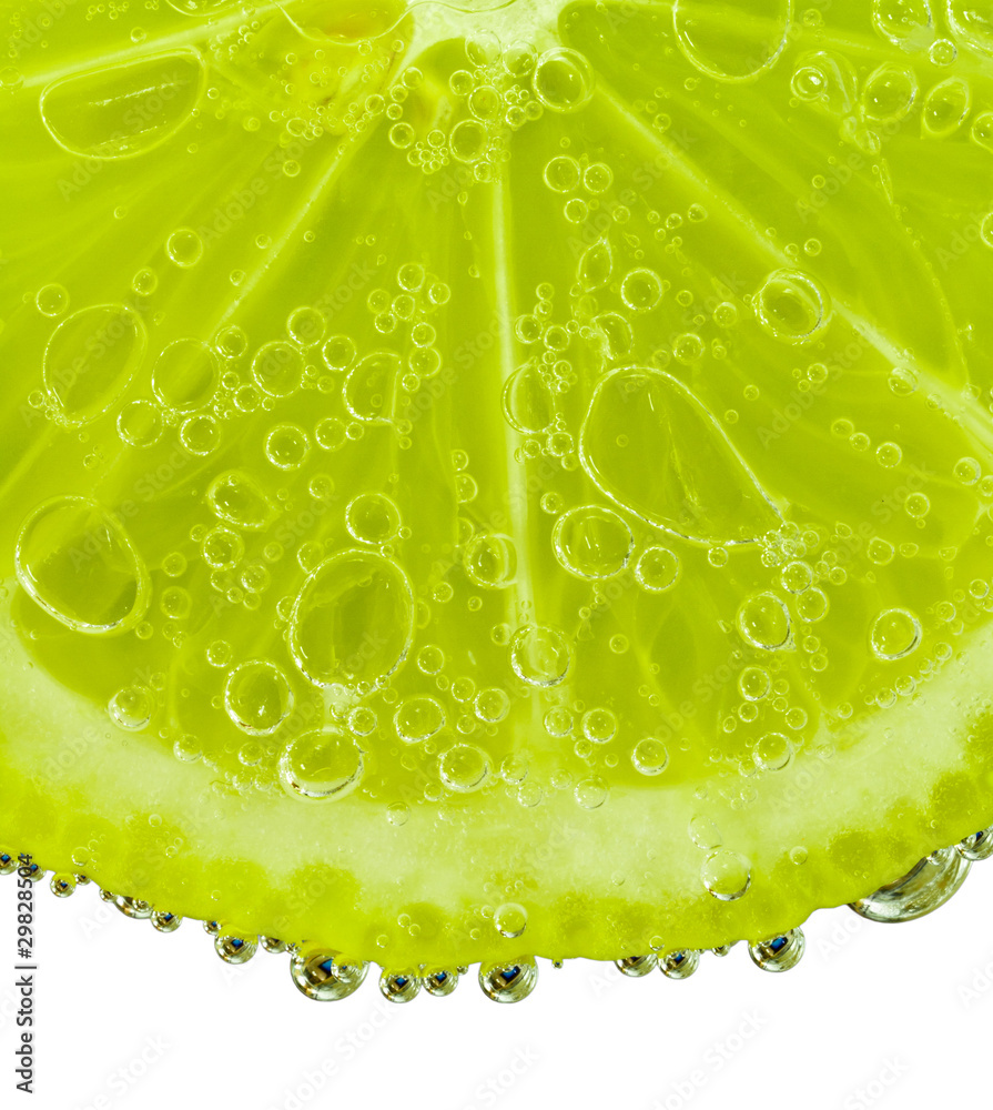 lime with bubbles lime with bubbles
