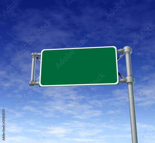 Blank Roadsign highway freeway road street symbol
