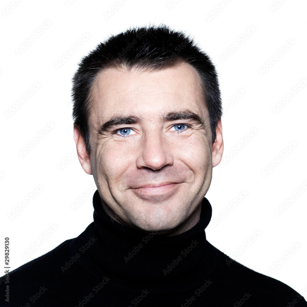 Obraz premium handsome caucasian man blue eyes smiling portrait