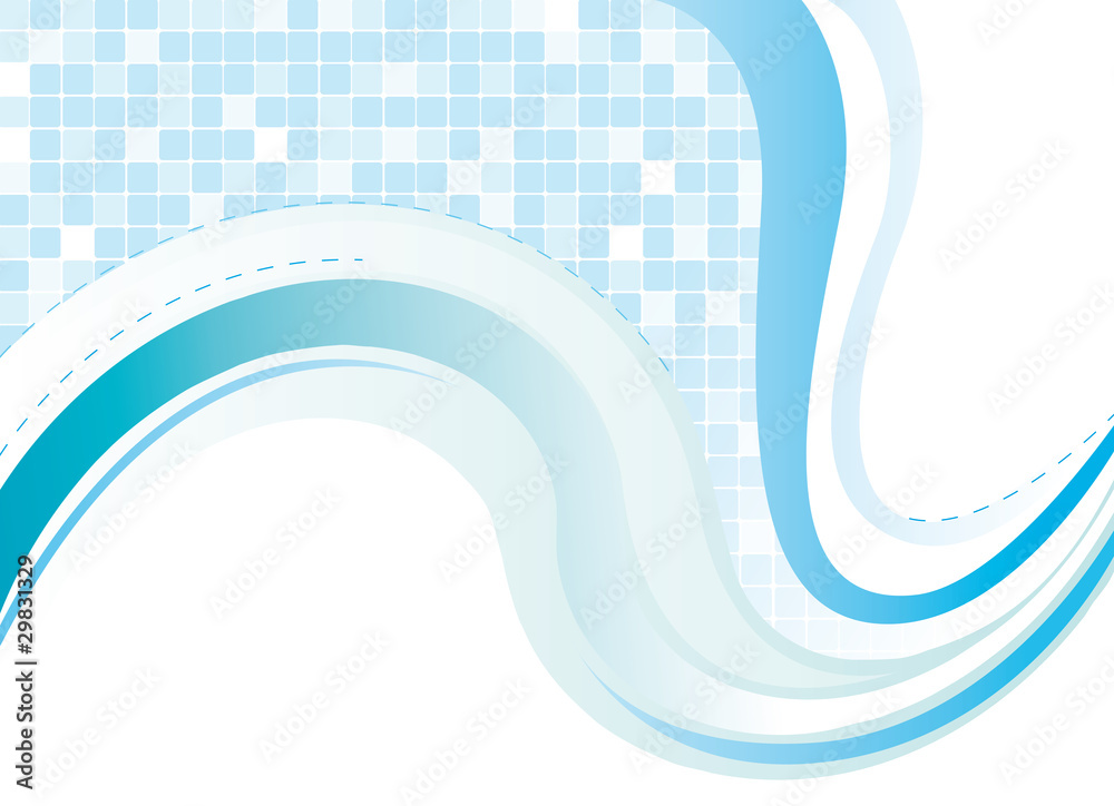 Courbes digitales bleues