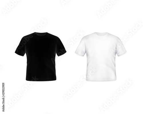 blank t-shirt black and white