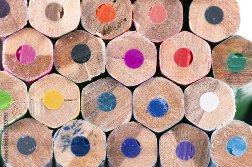 colorfull colored pencils