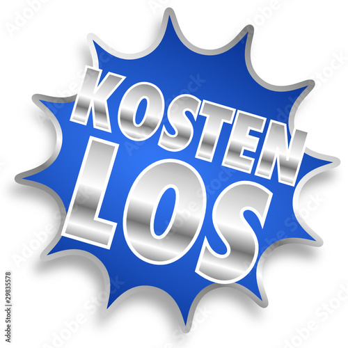 Button Kostenlos blau