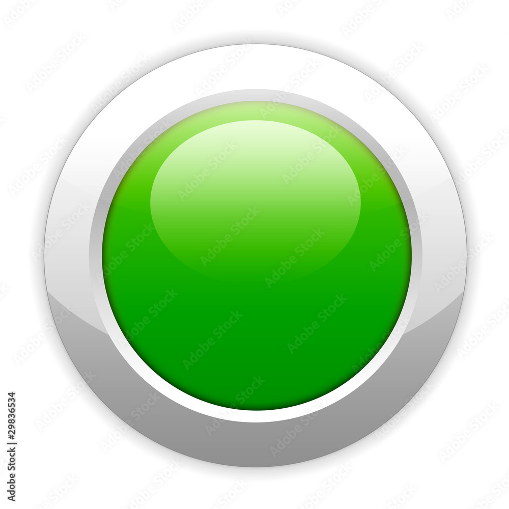 electronic glowing green button electronic glowing green button