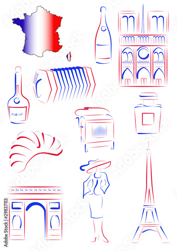 France sights and symbols