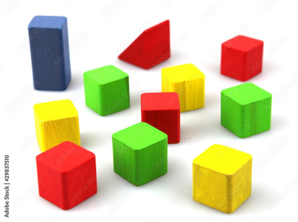 Obraz premium Wooden building blocks