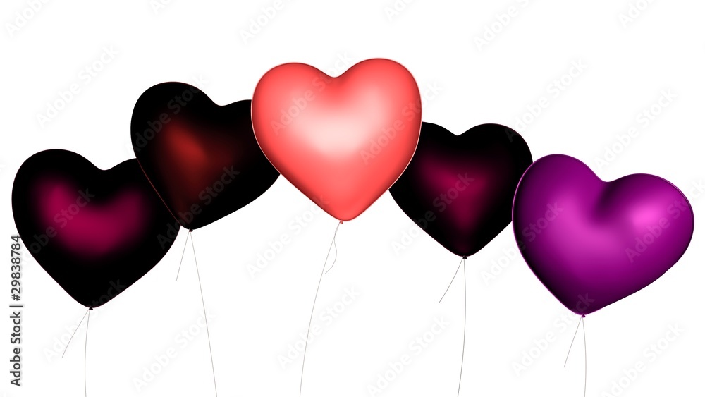 Heart-Shaped Valentine's Day Balloons