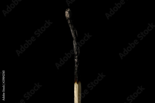 Burnt Match On Black Background © kwhi02