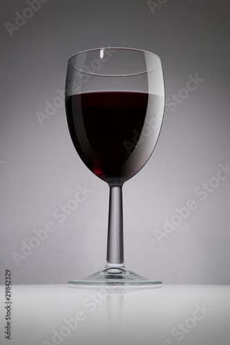 Glass Of Red Wine On White Background
