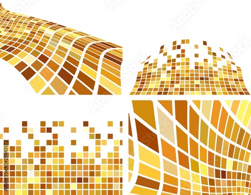 the vector golden abstract backgrounds set