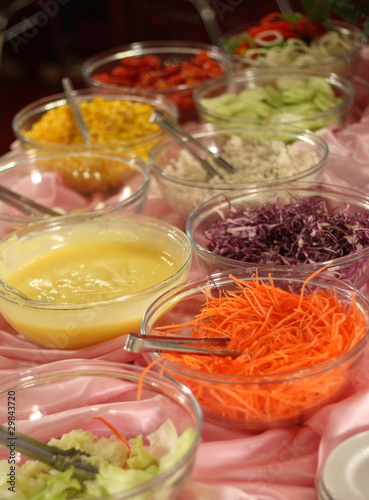 Thai salad ingredients bar