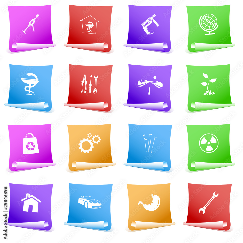 Vector set of paper template Vector set of paper template