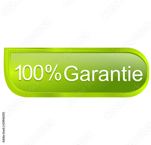 100 pour 100 garantie sur bouton design vert