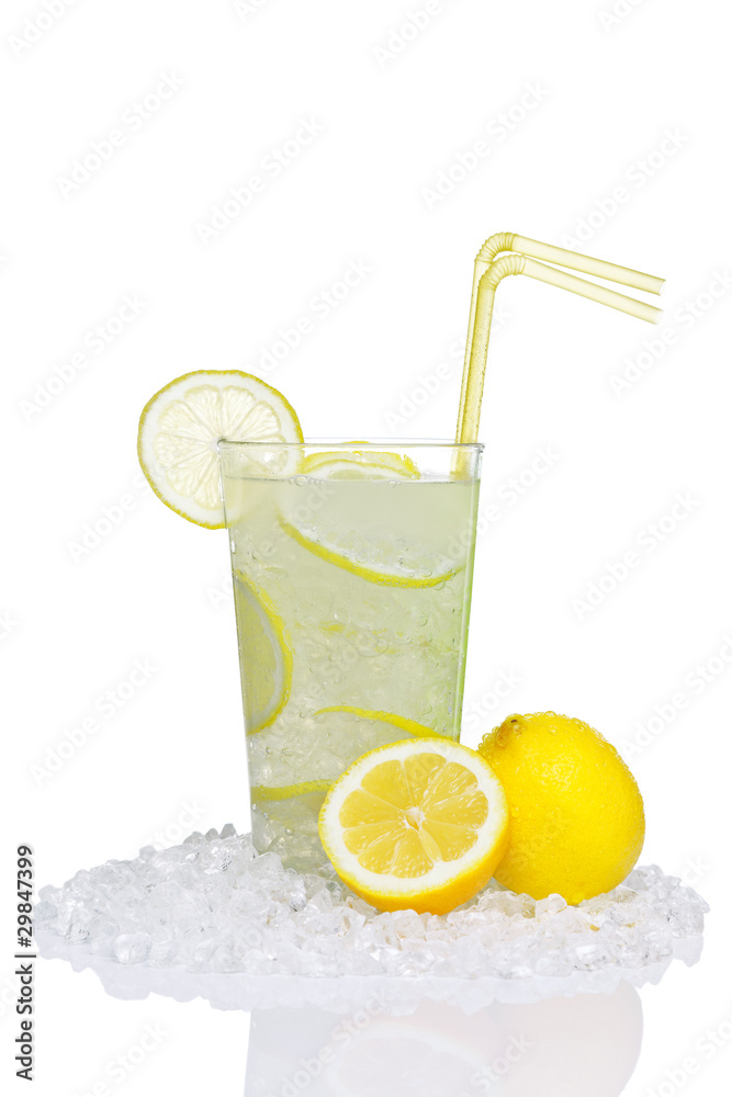 Lemonade in glass isolated Lemonade in glass isolated