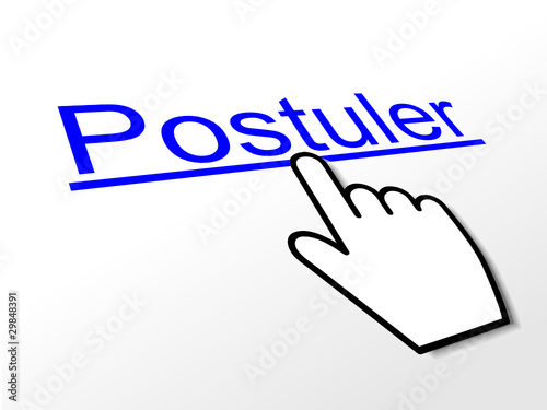 Lien Hypertexte "POSTULER" (recherche candidature bouton emploi)
