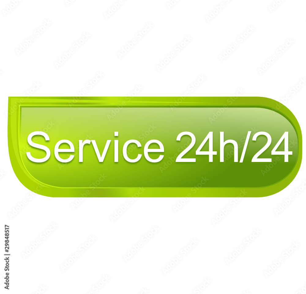 service 24 heures sur 24 sur bouton design vert service 24 heures sur 24 sur bouton design vert