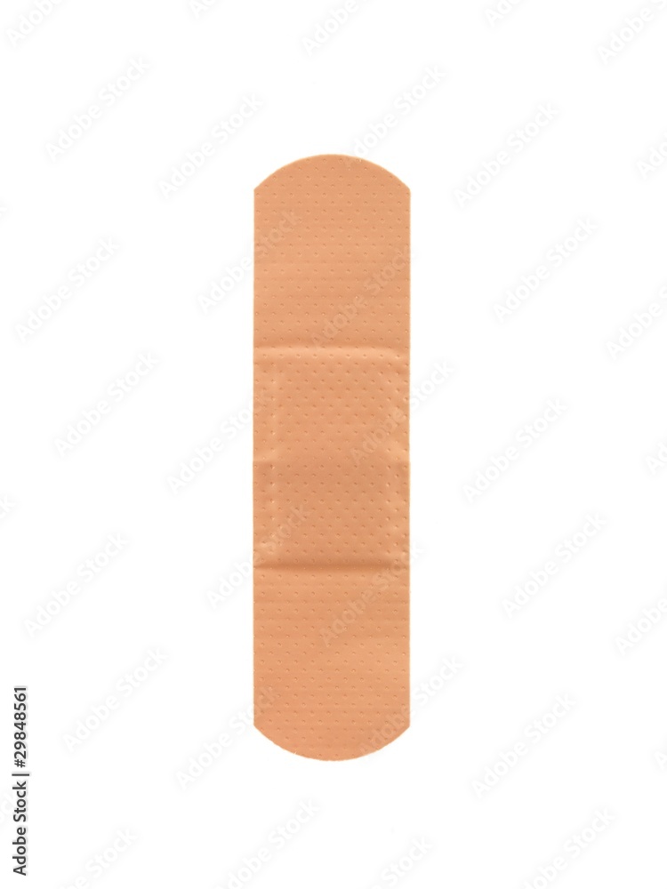 Single adhesive bandage on white background Single adhesive bandage on white background