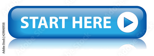 START HERE Button (internet web power on website click go blue)