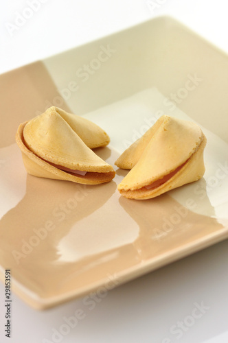 fortune cookies on a plate