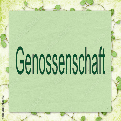 schild, begriff: genossenschaft photo