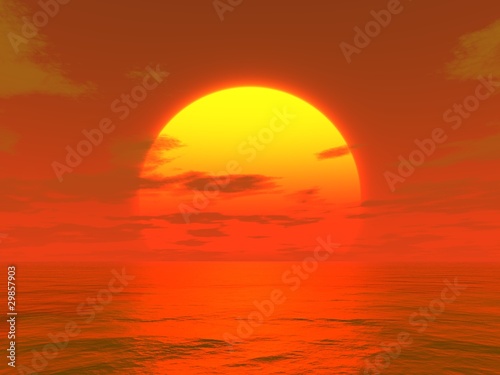 Sonnenuntergang über dem Meer © Arnold