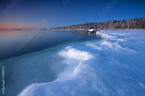 Icy coast of Helsnki photo