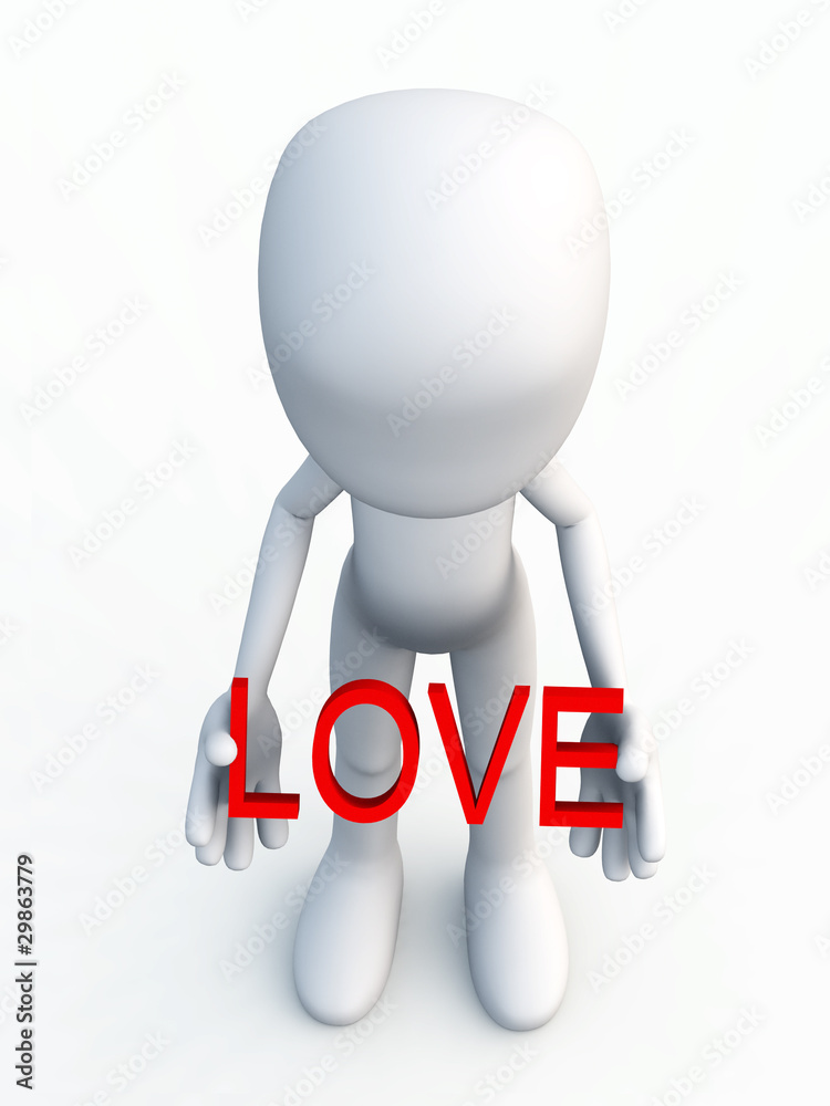 Figure With The Word Of Love