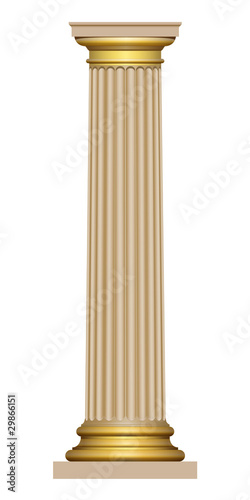 Colonne avec dorures