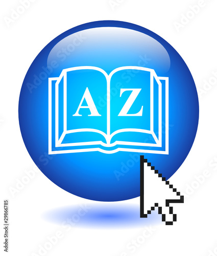 A-Z Button (web search products catalogue directory dictionary) photo